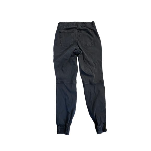 M Spanx Stretch Midrise Twill Joggers Ankle Cargo Utility Gray Pants Trousers - Picture 4 of 5